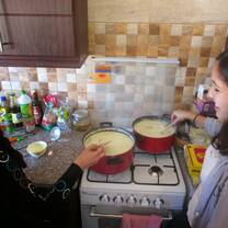 Roommates cooking food