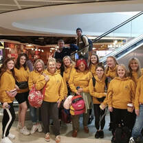 at the airport in Lisbon, on the way to gambia