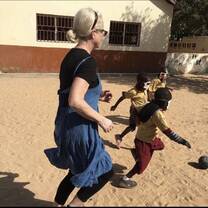 playing and running with the kids