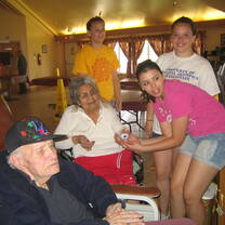 High school students assist elders