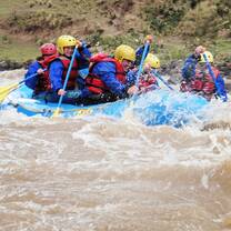 White water rafting action shot!