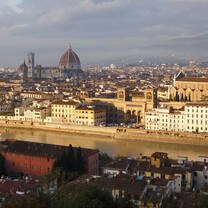 A shot of the Duomo from across the Arno river