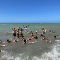 Campers having a swim in Grosetto, Italy!