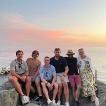 The group watching the sun set in Cinque Terre
