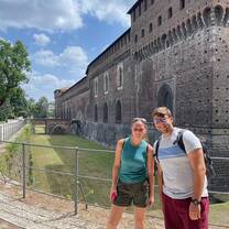Participants having fun on a day trip to Milan!