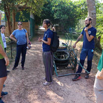 Interns and volunteers educating the public