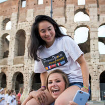Enjoying the summer at the Colosseum in Rome