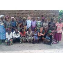 Small holder farmers with Volunteers from UK