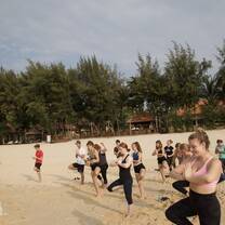 Morning Yoga on the beach