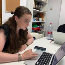 Intern working