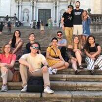 CEA CAPA students pose on stairs for picture