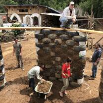 Making the bond beam over tire walls