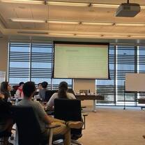 Professional training session with interns