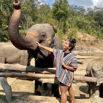 Aleena and her new friend