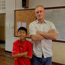 Josh and a student - too cool for school