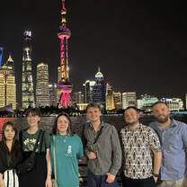 Shanghai teachers visiting the famous Bund