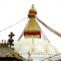 stupa in the fog