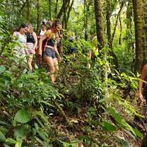 Girls hiking in Monteverde