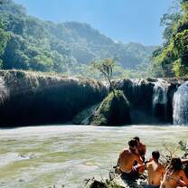 Hike at a Waterfall