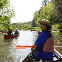 person in a canoe