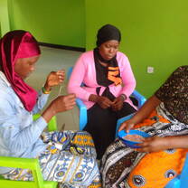 Women gathered together to work