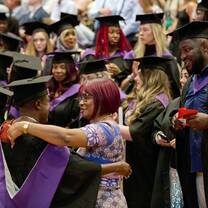 Students at graduation