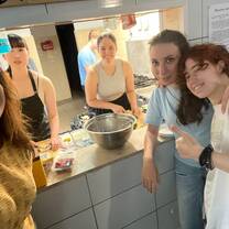 Volunteers in Wyszków cooking together, 2023