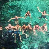 Students enjoying a cenote