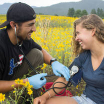 NOLS students practice their medical skills in the field