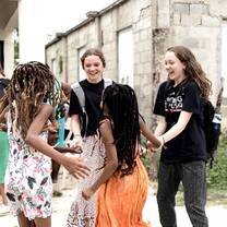 Students serving at Climb