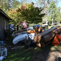 Debris from a home in North Carolina