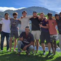 The Bridge students on hilltop