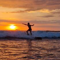Learning to surf in Costa Rica