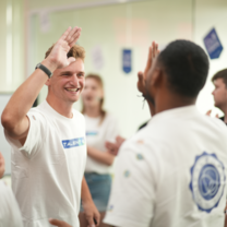 Men clapping hands