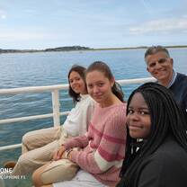 AFS students exploring the Malaga waters via boat