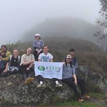 Students visiting an Andean community named Saraguro 