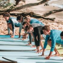 Learning to surf in North Shore, O'ahu
