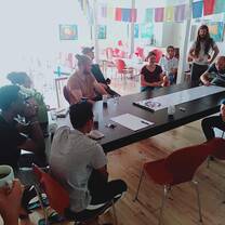 AFS-USA students enjoying their time abroad in the Folk College in Denmark program