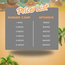 Summer Camp Price List