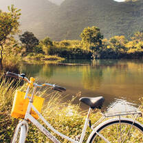 During their FITH French Immersion at Teacher’s Home program, students discover the charm of beautiful nature in the French countryside by bike while practicing conversational French with their host teacher.