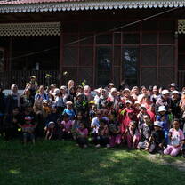 A tree planting day in the community