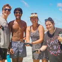Students on the Great Barrier Reef