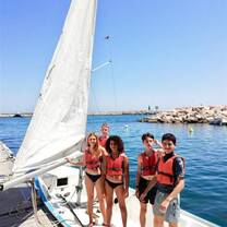 Students learning to sail during their course activities.