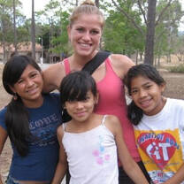 Volunteer with children in Nicaragua