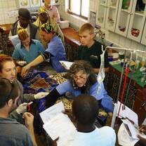 Founder Dr. Laurie Marker interacting with interns