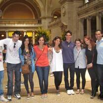 New York interns with AIFS Abroad after a Met tour