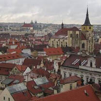 Overlooking rooftops in the Czech Republic