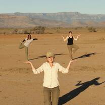 Volunteers in the desert in South Africa