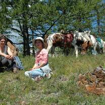 Resting on the hill while riding a horse
