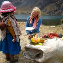 Student with Bolivian girl
